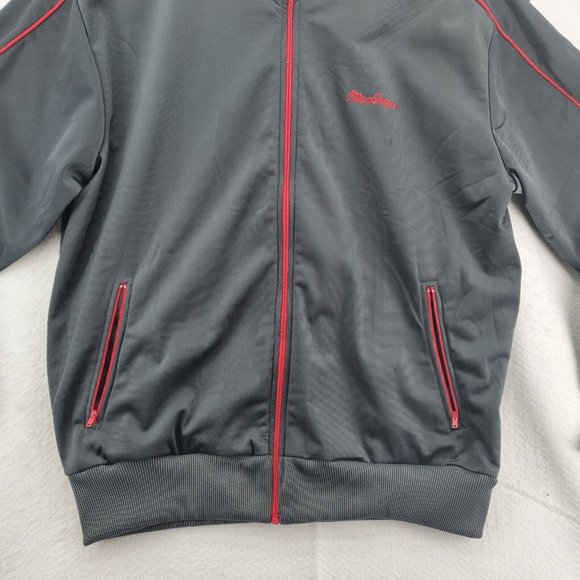 MacGregor Jacket Men's Long Sleeve Full Zip High Neck Zippered Pockets Gray Lg - Picture 3 of 12